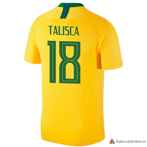 Camiseta Seleccion Brasil Primera equipación Talisca 2018 Amarillo